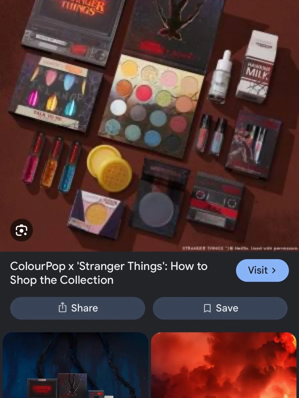 ColourPop x Stranger Things Eyeshadow Palette Set - Multi-Color